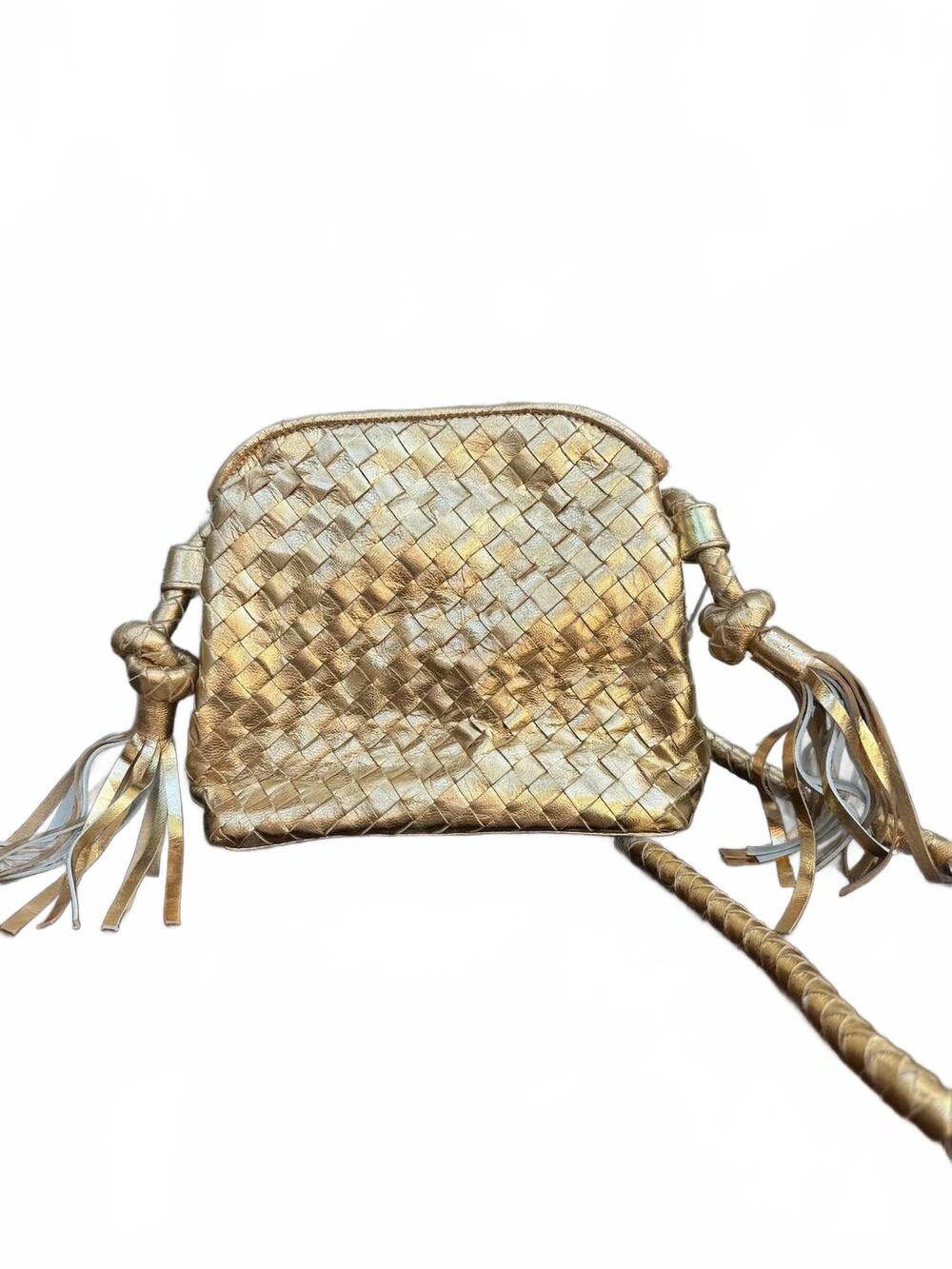 NEW SOLE women's dani leather crossbody bag in gold